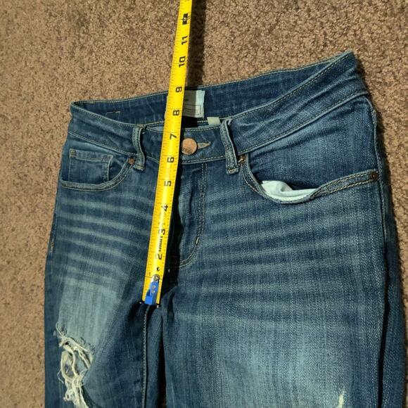 BKE Jeans Womens 28 ( 29 x 30 ) Denim Stella Low Rise Ankle Skinny Distressed - Picture 8 of 10